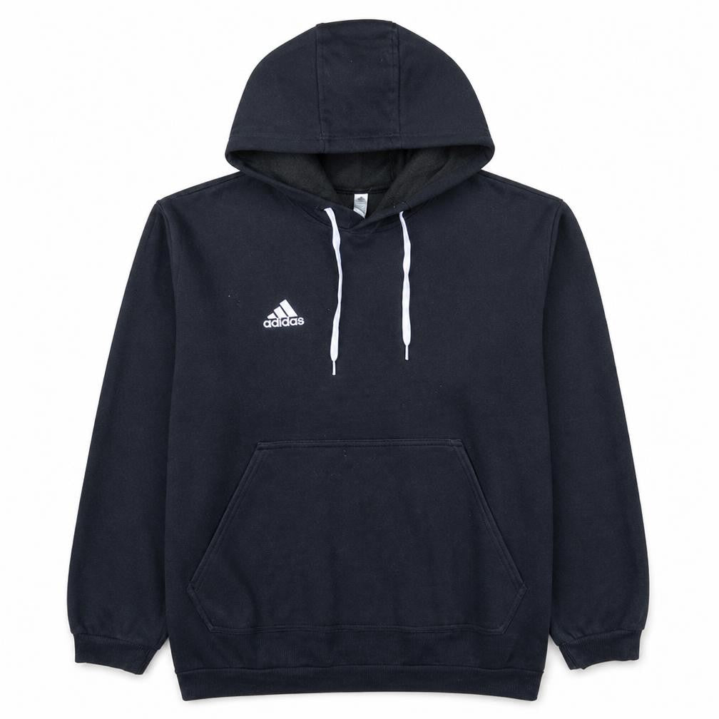 Front view of Adidas Men’s Black 2XL Pullover Hoodie Fleece Sweatshirt