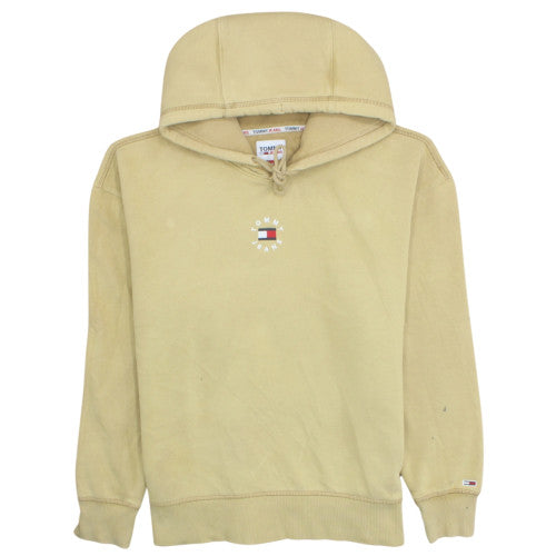 Tommy Jeans Men's Beige Pullover Hoodie Size M Cotton Casual