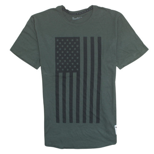 Under Armour Men's Green Flag Graphic T-Shirt XXL Loose Fit