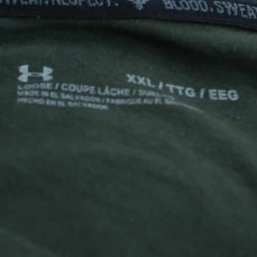 Under Armour Men's Green Flag Graphic T-Shirt XXL Loose Fit