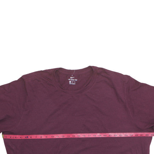 Nike Men's Burgundy 3XL Crew Neck Short Sleeve Classic T-Shirt
