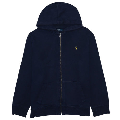 Ralph Lauren Teens Navy Blue Full Zip Hoodie Size 7 Cotton Blend