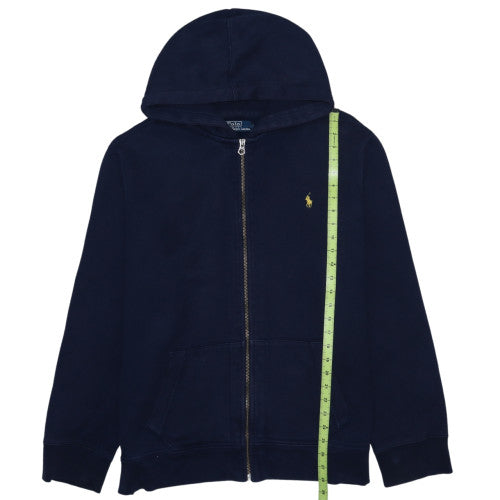 Ralph Lauren Teens Navy Blue Full Zip Hoodie Size 7 Cotton Blend