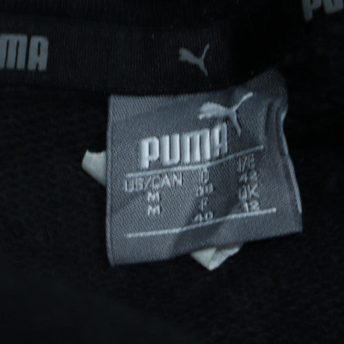 Puma Womens Black Hoodie UK 12 Pullover Logo Sweatshirt