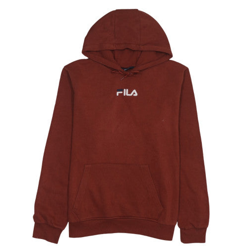 Fila Mens Brown Pullover Hoodie XL Regular Fit Logo Fleece