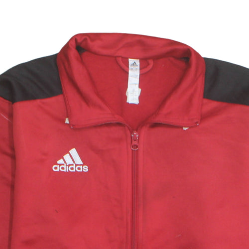 Adidas Men's Red Full Zip Sports Sweatshirt Size L