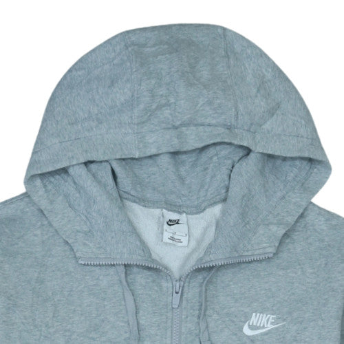 Nike Womens Grey Full Zip Hoodie Sweatshirt Size M