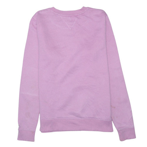 Tommy Jeans Womens Pink Crew Neck Pullover Sweatshirt Size M
