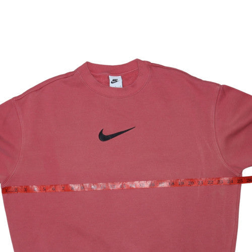 Nike Women’s Pink Small Pullover Crew Neck Sweatshirt Classic Fit