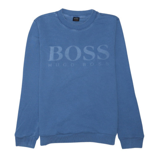 Hugo Boss Men's Blue Crew Neck Pullover Sweatshirt M