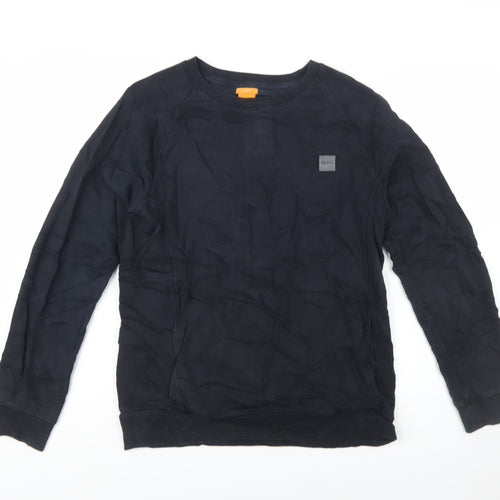 Hugo Boss Men's Black Slim Fit Crew Neck Sweatshirt L