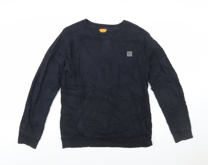 Hugo Boss Men's Black Slim Fit Crew Neck Sweatshirt L