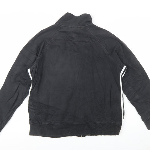 Adidas Womens Black Full Zip Sweatshirt Hoodie XL Relaxed Fit