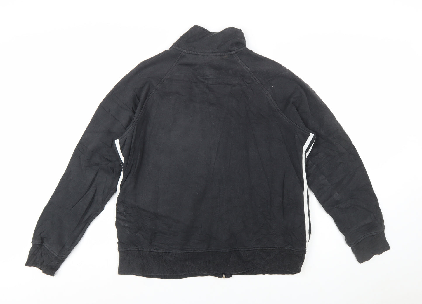 Adidas Womens Black Full Zip Sweatshirt Hoodie XL Relaxed Fit