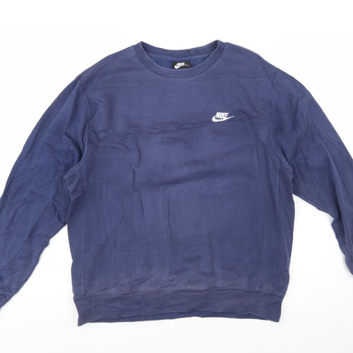 Nike Men's Blue Pullover Crew Neck Sweatshirt M Regular