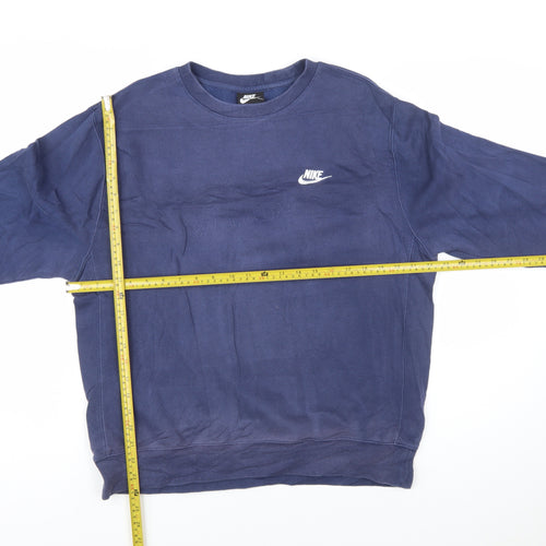 Nike Men's Blue Pullover Crew Neck Sweatshirt M Regular