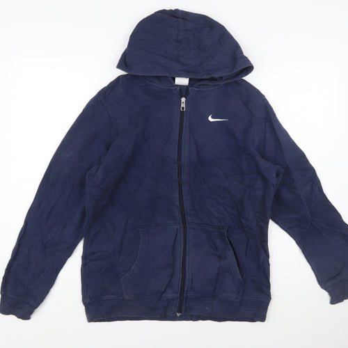 Nike Teens Blue Full Zip Hoodie XL Sports Cotton Fleece