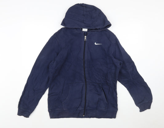 Nike Teens Blue Full Zip Hoodie XL Sports Cotton Fleece