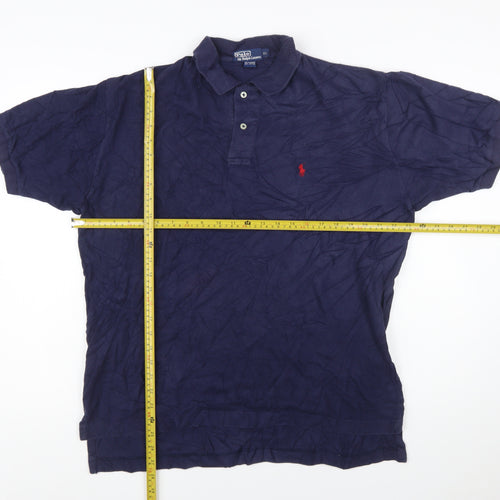 Ralph Lauren Men's Navy Blue Classic Fit Polo Shirt XL 100% Cotton
