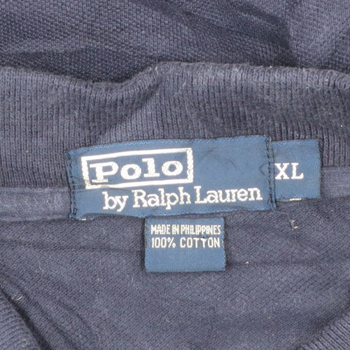Ralph Lauren Men's Navy Blue Classic Fit Polo Shirt XL 100% Cotton
