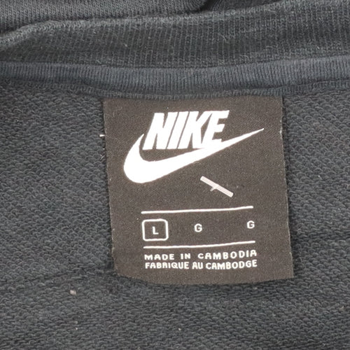 Nike Men's Black Crew Neck Pullover Sweatshirt L Graphic Logo