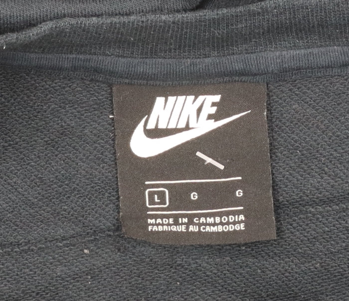 Nike Men's Black Crew Neck Pullover Sweatshirt L Graphic Logo