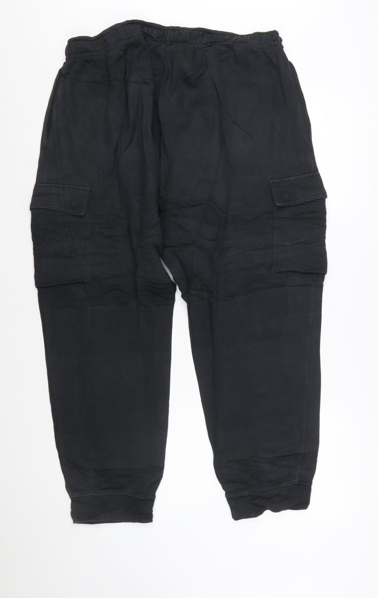 Nike Women Black XL Cargo Jogger Trousers Cotton Blend
