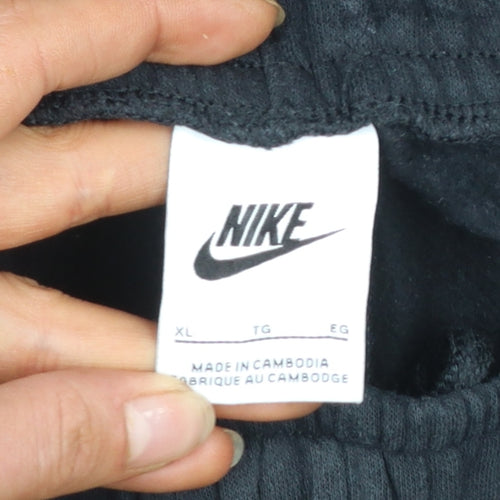 Nike Women Black XL Cargo Jogger Trousers Cotton Blend