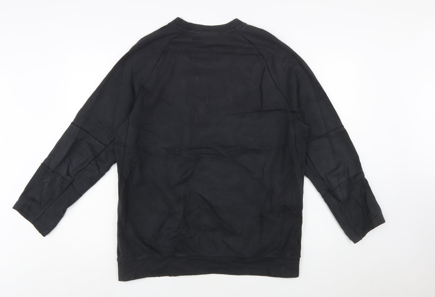 Nike Women Black Large Pullover Sweatshirt with Logo Print