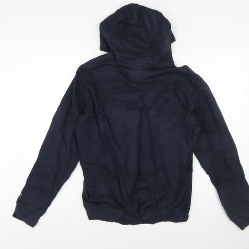 Champion Men's Blue Pullover Hoodie Medium Logo Fleece Sweatshirt