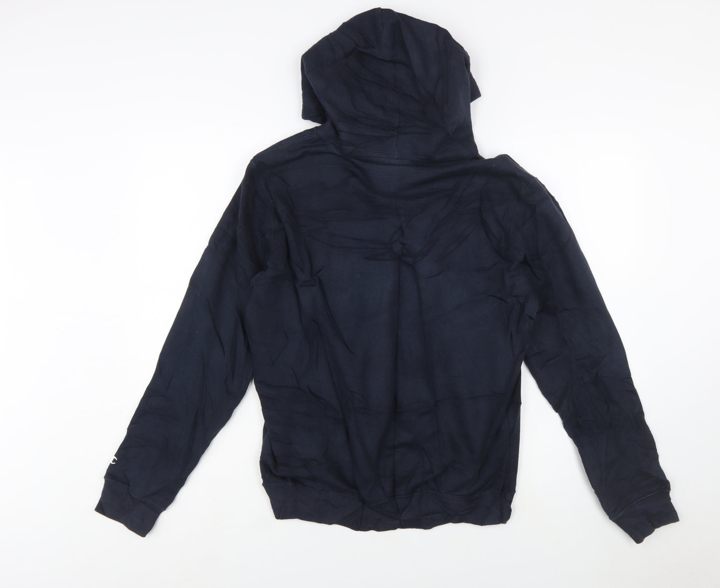 Champion Men's Blue Pullover Hoodie Medium Logo Fleece Sweatshirt
