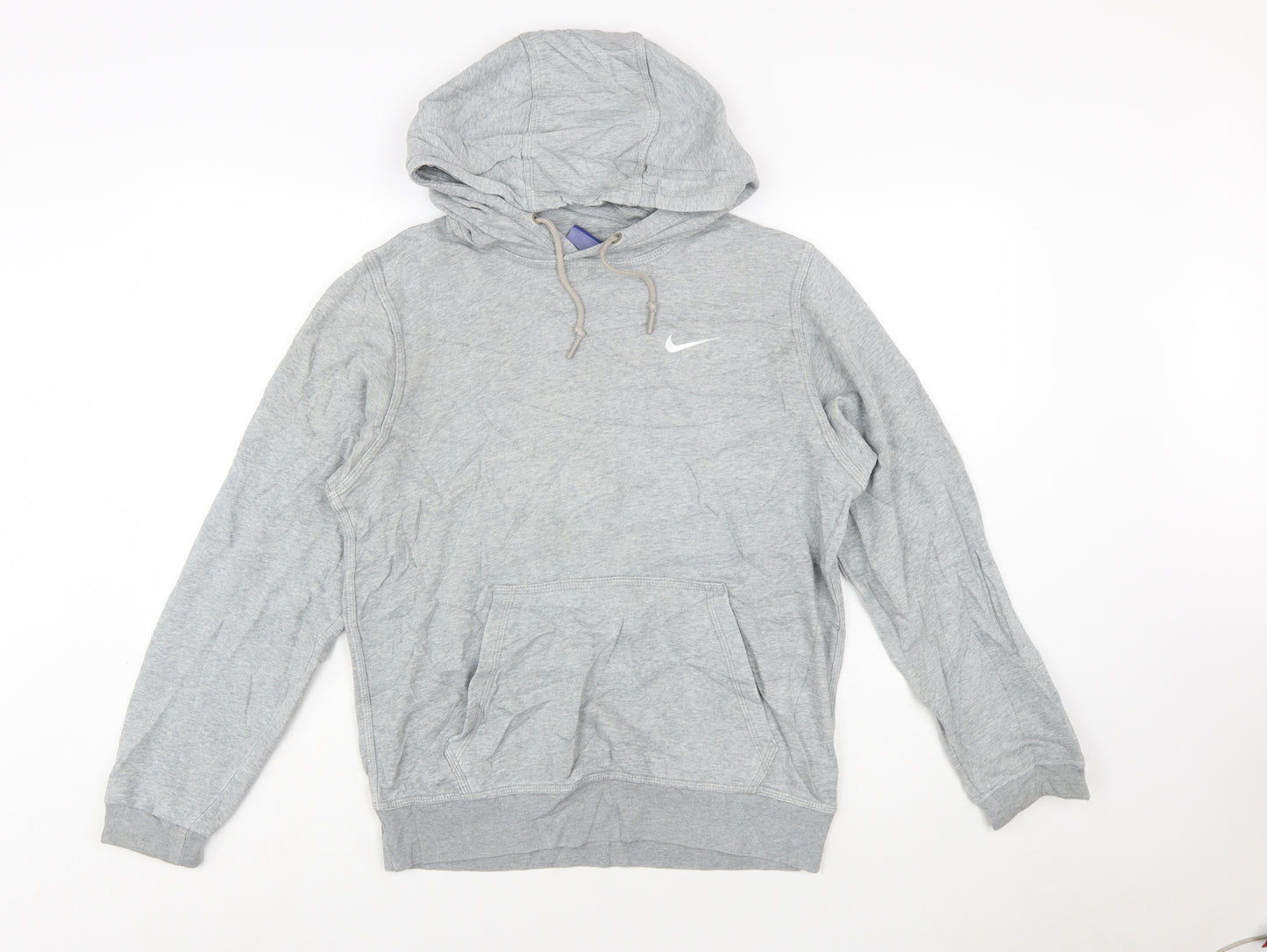 Nike Men's Grey Pullover Hoodie Size S Regular Fit Long Sleeve