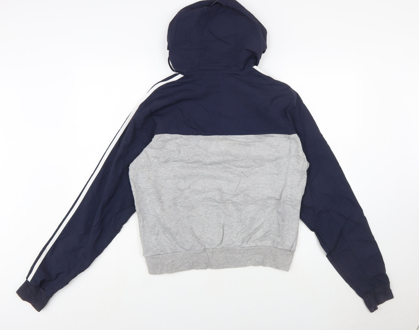 adidas Men’s Blue Grey Pullover Hoodie Size S Regular Fit