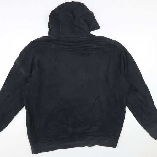 Nike Men’s Black XL Pullover Hoodie with Logo Fleece Sweatshirt