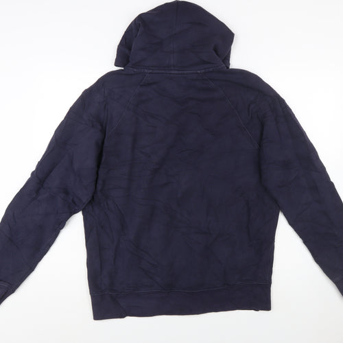 GANT Men's Blue Pullover Hoodie XL Logo Embroidered Fleece