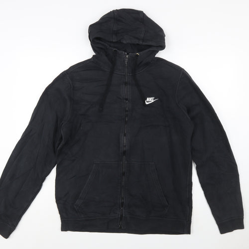 Nike Men's Black Full Zip Hoodie Sweatshirt Size M
