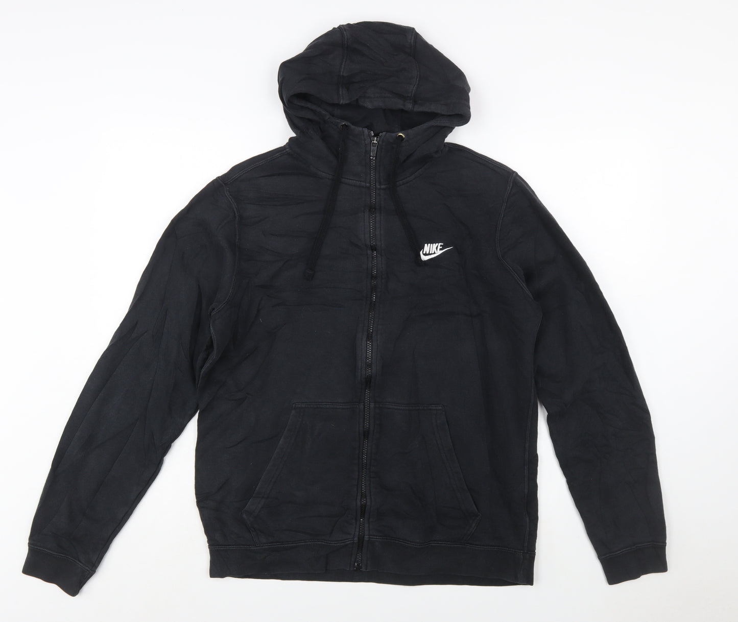 Nike Men's Black Full Zip Hoodie Sweatshirt Size M