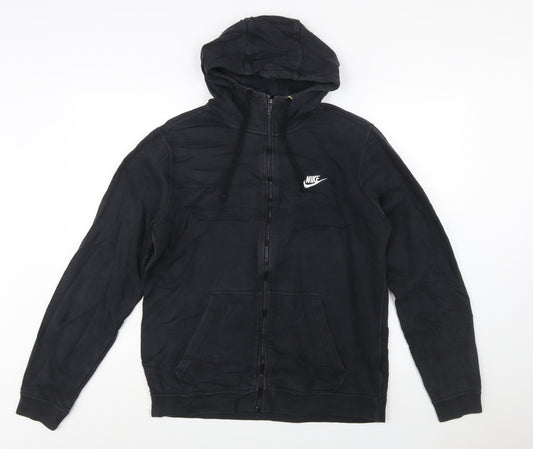 Nike Men's Black Full Zip Hoodie Sweatshirt Size M
