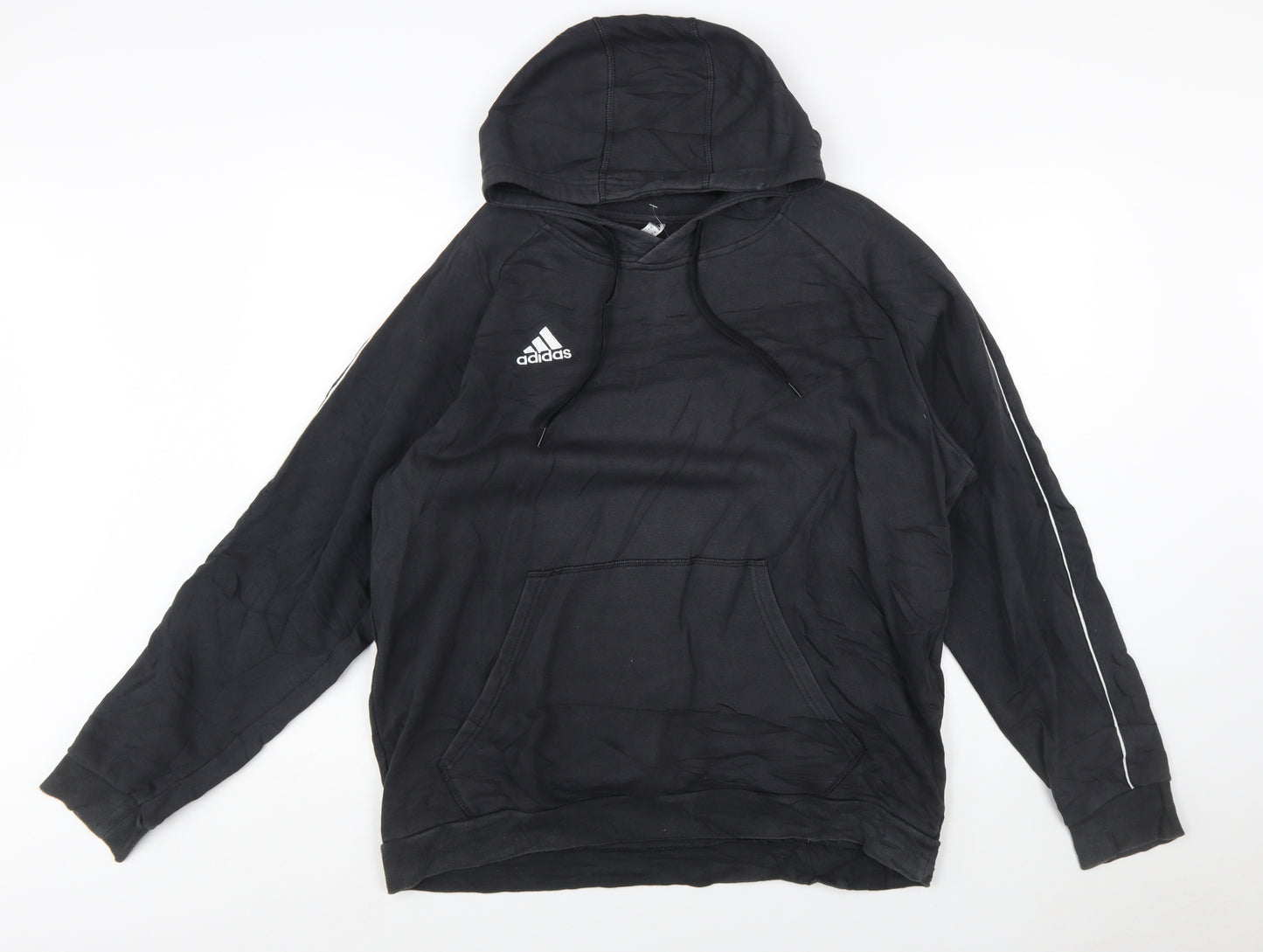 Adidas Men’s Black XL Pullover Hoodie Sports Logo Sweatshirt