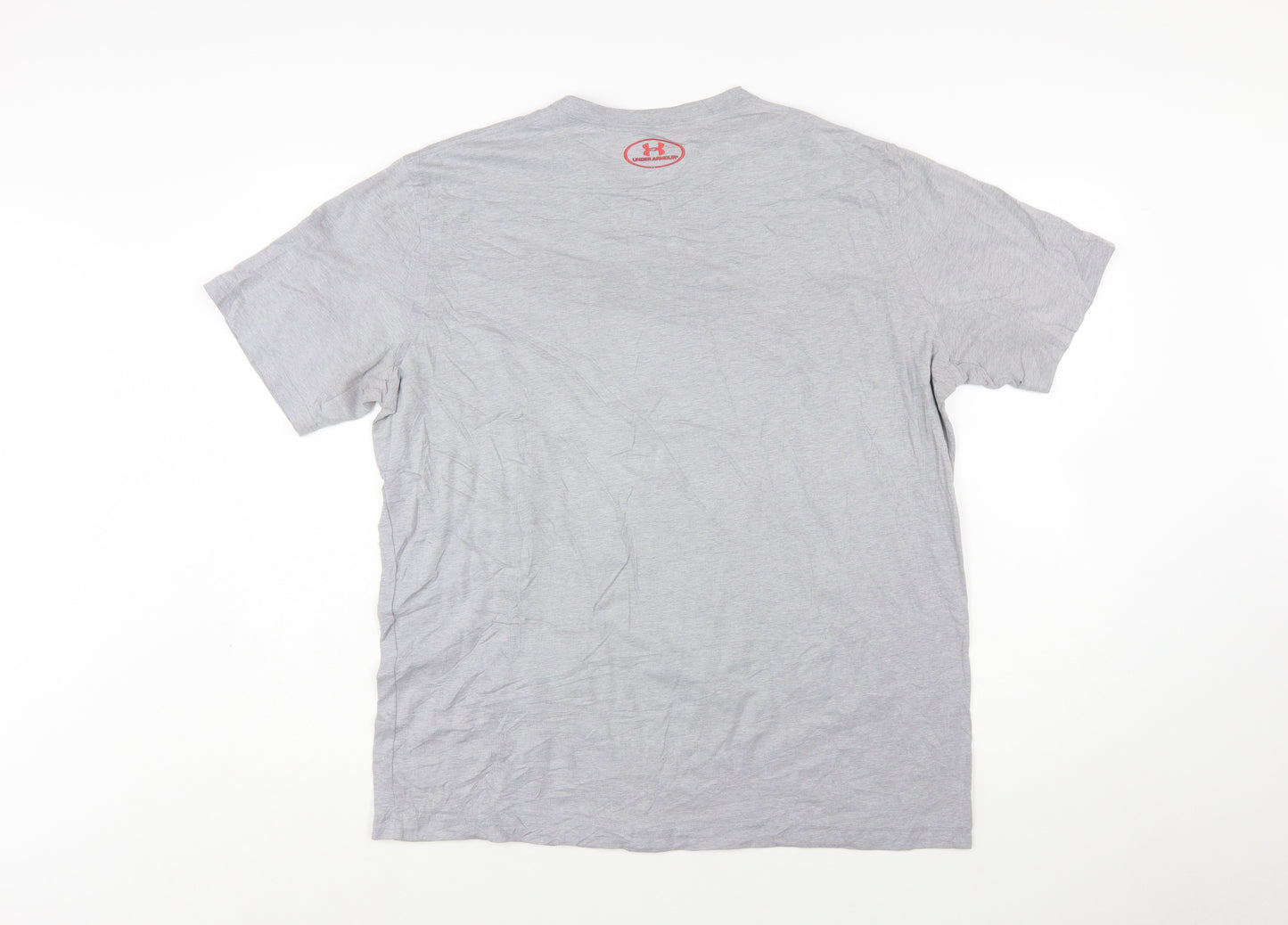 Under Armour Men's Grey HeatGear Graphic T-Shirt XL Loose Fit