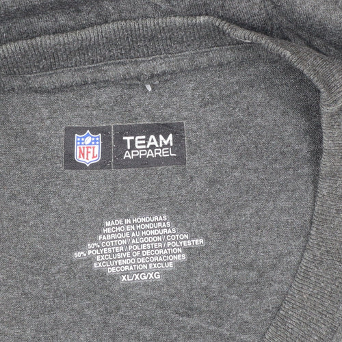 NFL Team Apparel Men's Grey XL Pittsburgh Steelers Graphic T-Shirt