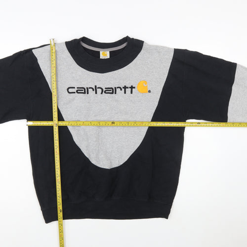 Carhartt Mens Black Grey Logo Sweatshirt L Tall Pullover