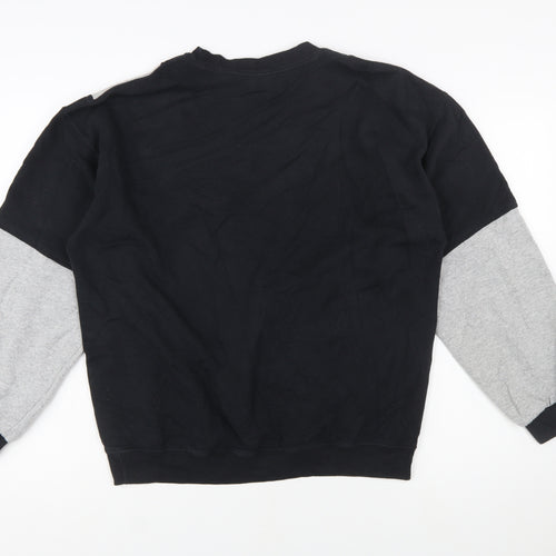 Carhartt Mens Black Grey Logo Sweatshirt L Tall Pullover