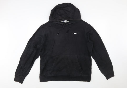 Nike Men's Black Large Pullover Hoodie Cotton Blend