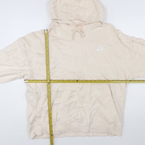 Nike Womens Beige Pullover Hoodie XL Cotton Blend Casual