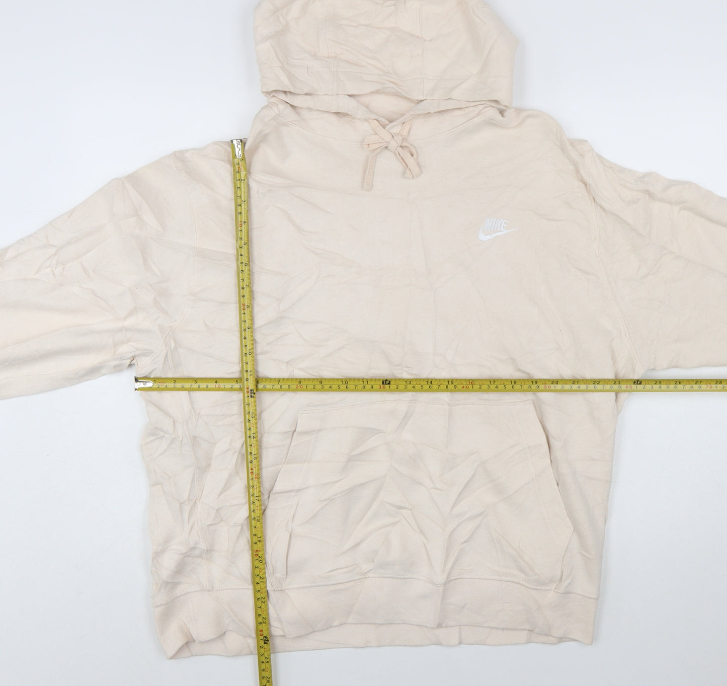 Nike Womens Beige Pullover Hoodie XL Cotton Blend Casual