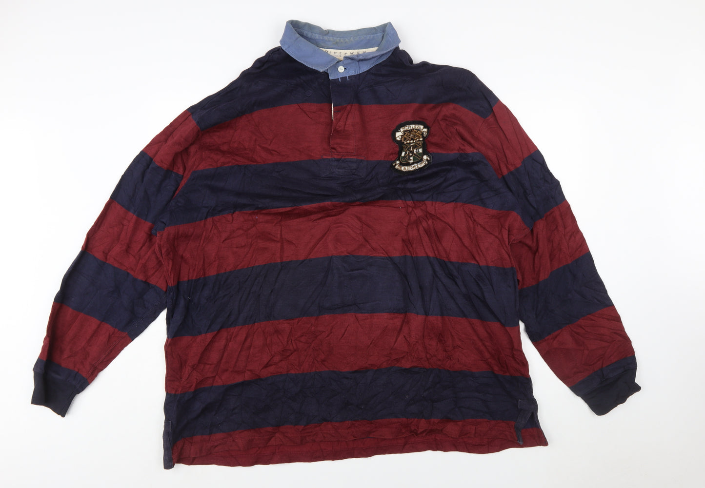 Polo Ralph Lauren Men's 3XL Big Striped Rugby Polo Long Sleeve Shirt