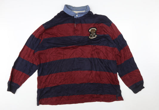 Polo Ralph Lauren Men's 3XL Big Striped Rugby Polo Long Sleeve Shirt