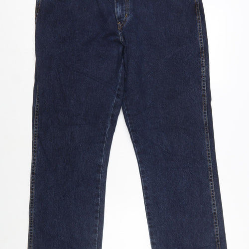 Wrangler Mens Blue Straight Leg Jeans Size 36x32 Texas Denim