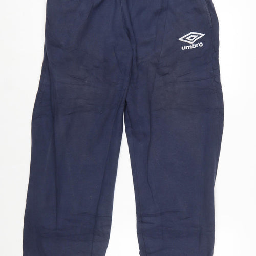 Umbro Men's Blue Jogger Trousers L Cotton Blend Sportswear